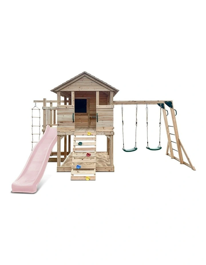 Kingston Cubby House With Slide 2.2m in Multi image 2