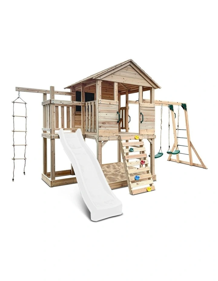 Kingston Cubby House With Slide 2.2m in Multi image 1