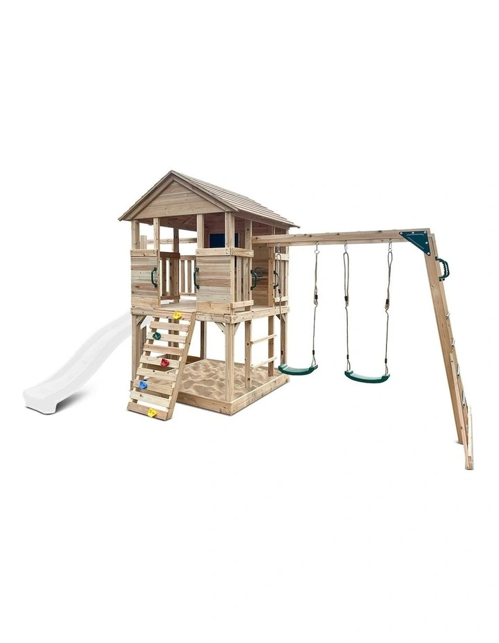 Kingston Cubby House With Slide 2.2m in Multi image 3