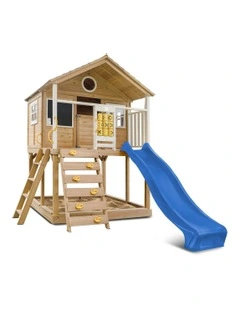 Warrigal Cubby House With Slide 2.2m in Multi