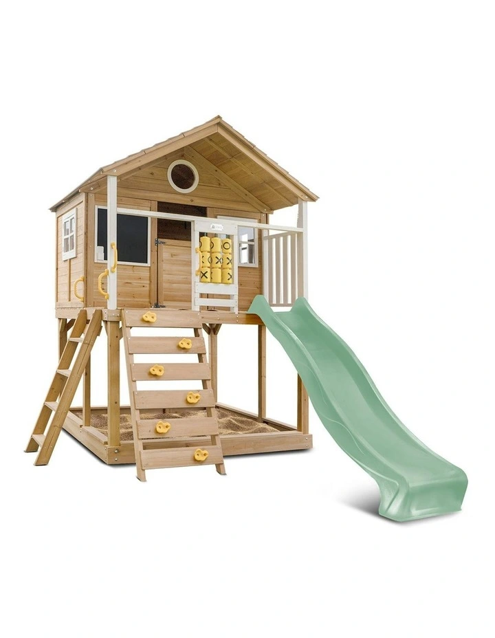 Warrigal Cubby House with Slide 2.2m in Multi image 1