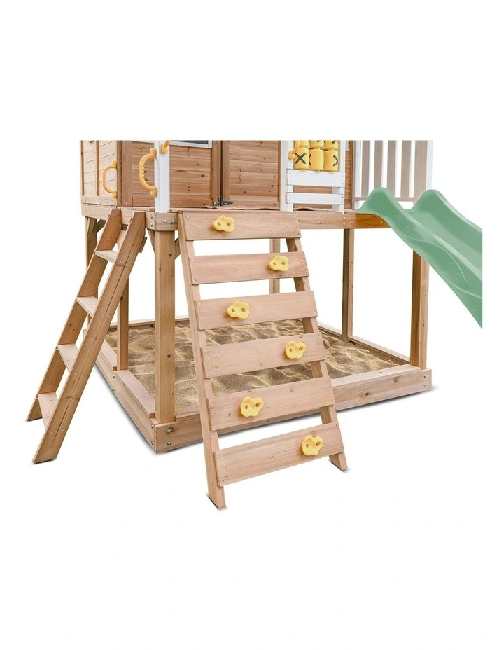 Warrigal Cubby House with Slide 2.2m in Multi image 4