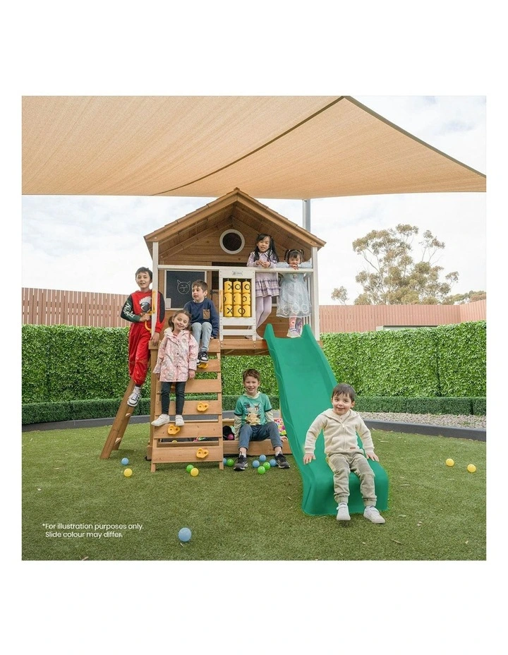 Warrigal Cubby House with Slide 2.2m in Multi image 5