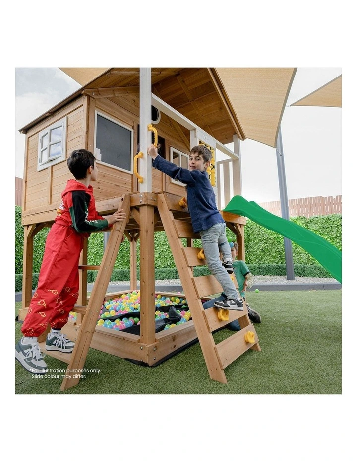 Warrigal Cubby House with Slide 2.2m in Multi image 7