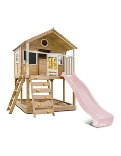 Warrigal Cubby House With Slide 2.2m in Multi
