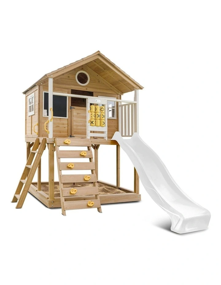 Warrigal Cubby House with Slide 2.2m in Multi image 1