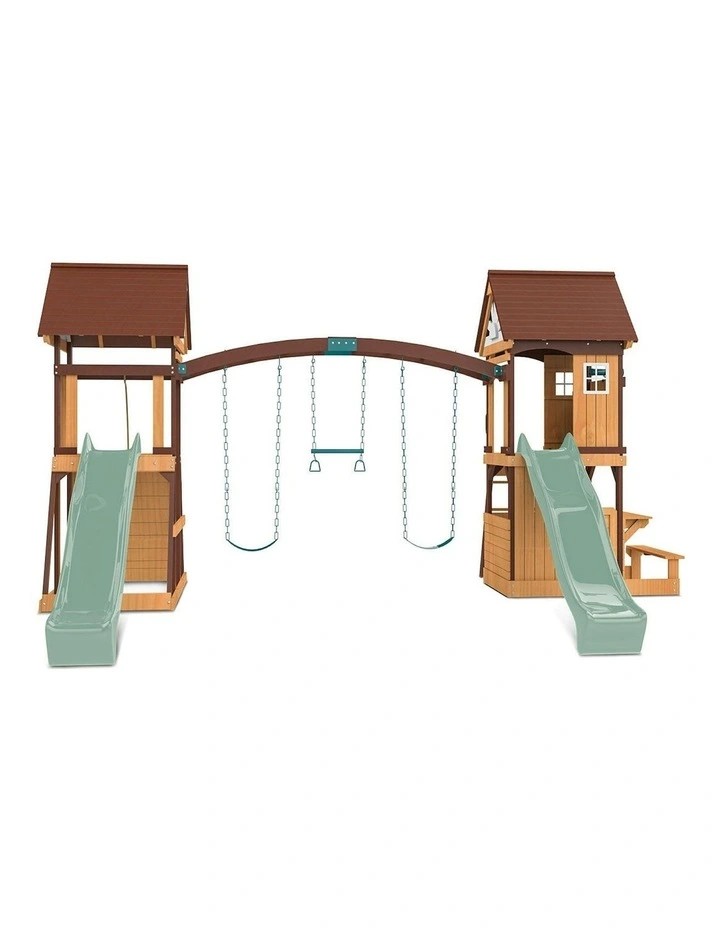 Armadale Swing Set And Play Centre With Two Slide 2.2m in Multi image 3