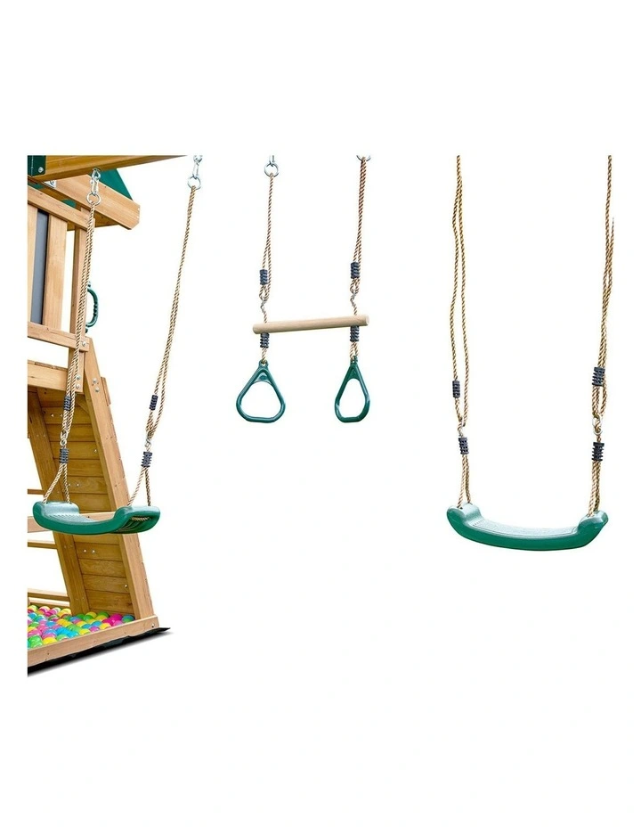 Birmingham Swing Set & Play Centre With 2.2m Slide in Pastel Green image 5