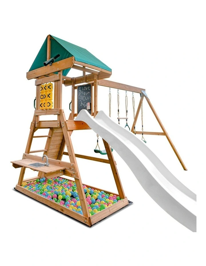 Birmingham Play Centre Swing Set With Slide 2.2m image 3