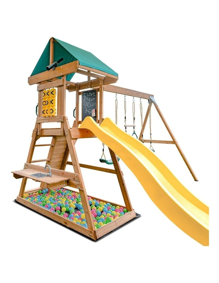 Birmingham Play Centre Swing Set With Slide 2.2m image 3