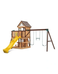 Coventry Swing Set & Play Centre Wwith 2.2m Slide in Yellow
