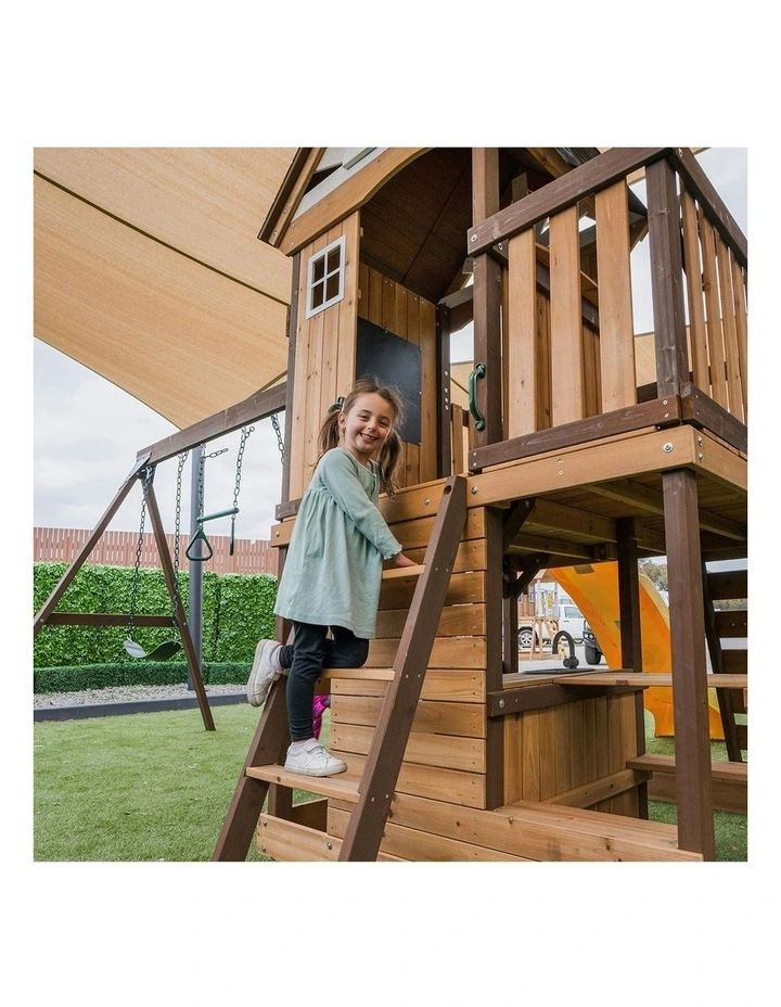 Coventry Swing Set & Play Centre Wwith 2.2m Slide in Yellow image 6