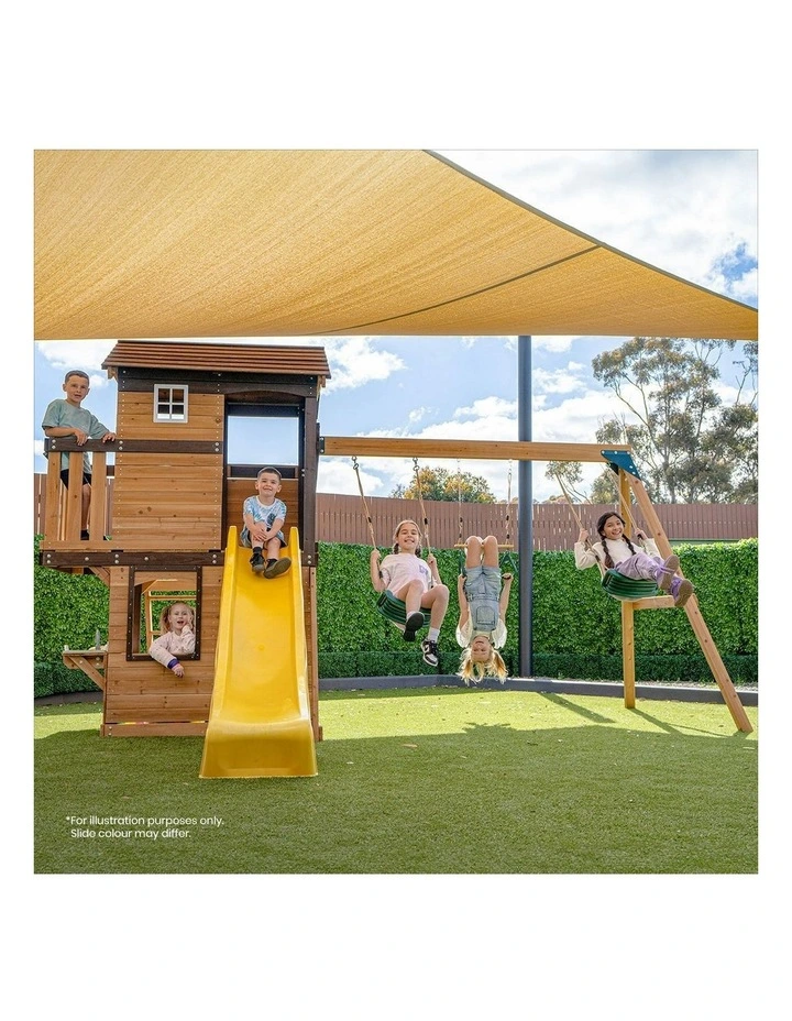 Darlington Swing Set & Play Centre With 2.2m Slide in Green image 4