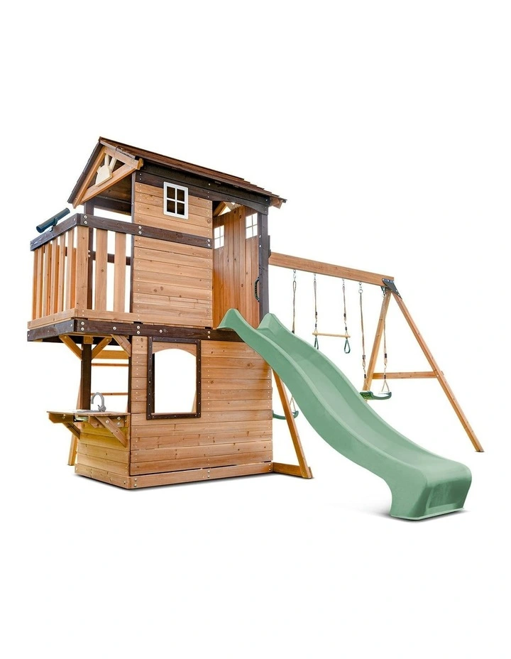 Darlington Swing Set & Play Centre wWith 2.2m Slide image 2