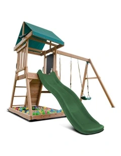 Greenvale Play Centre Swing Set With Slide 1.8m
