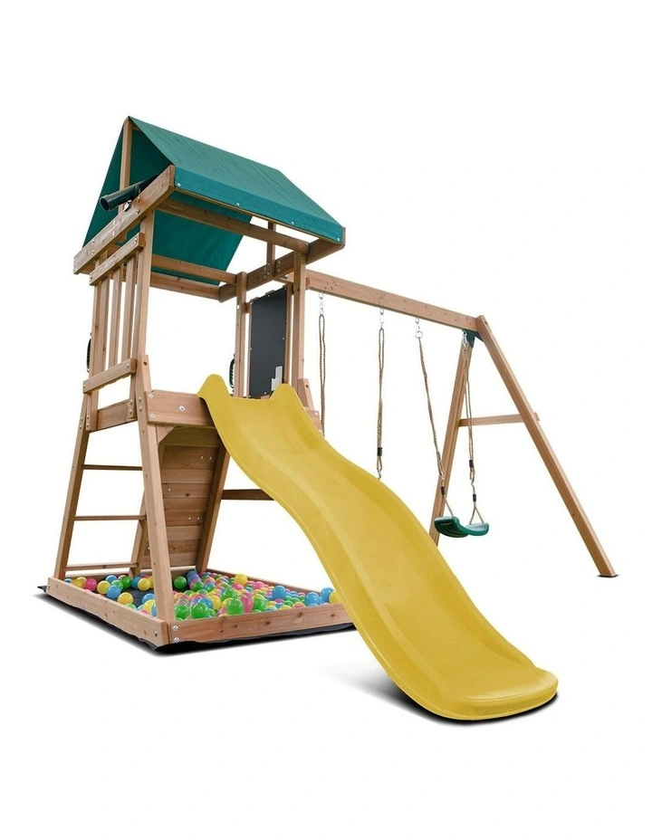 Greenvale Play Centre Swing Set With Slide 1.8m image 1