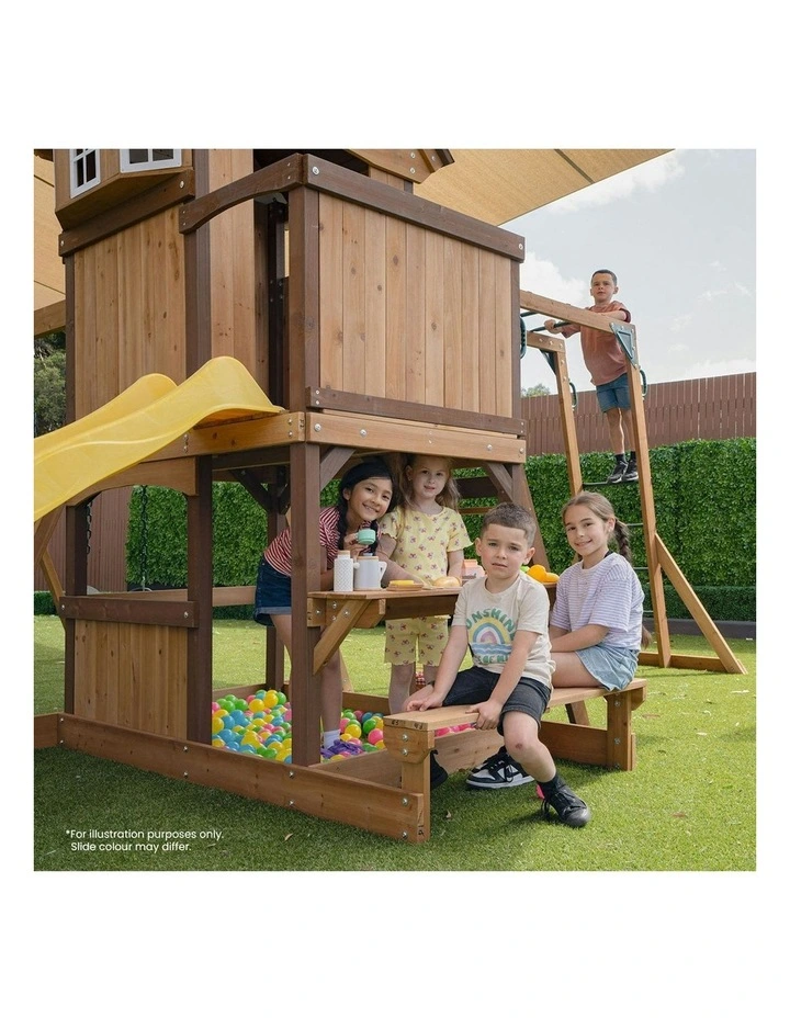 Meer Brook Swing Set, Monkey Bars & Play Centre with 2.2m Slide image 4