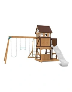 Meer Brook Swing Set, Monkey Bars & Play Centre with 2.2m Slide