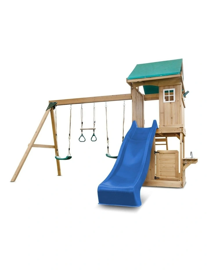 Montrose Swing Set & Play Centre with 2.2m Slide in Blue image 2
