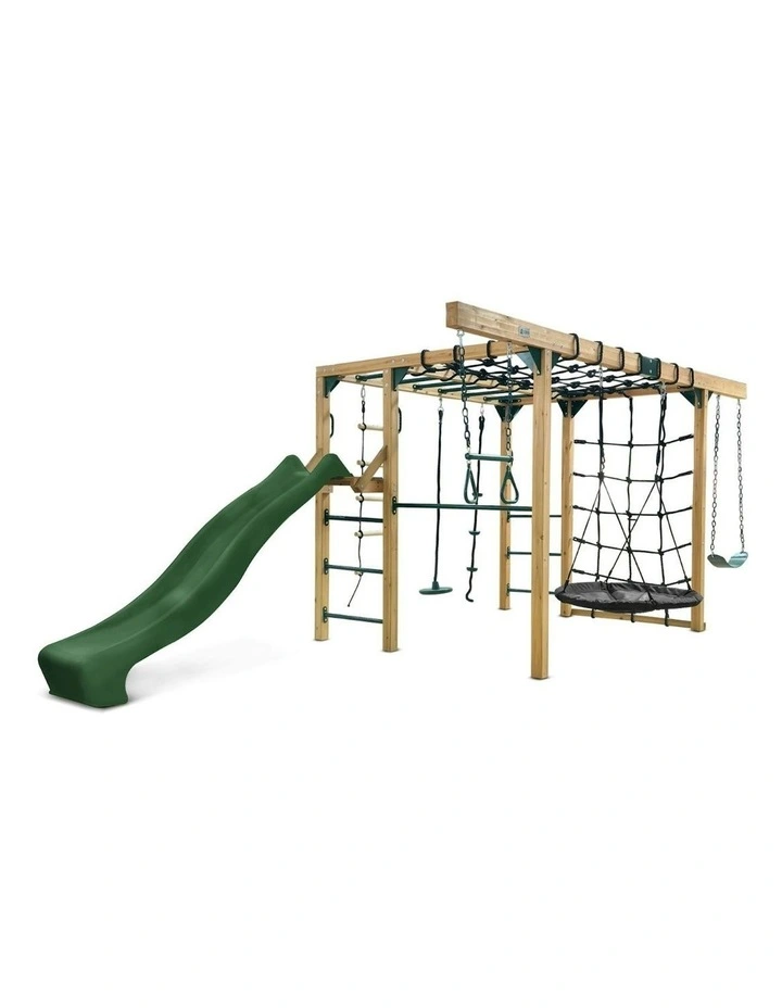 Orangutan Monkey Bars Jungle Gym Climbing Frame with 2.2m Slide image 1