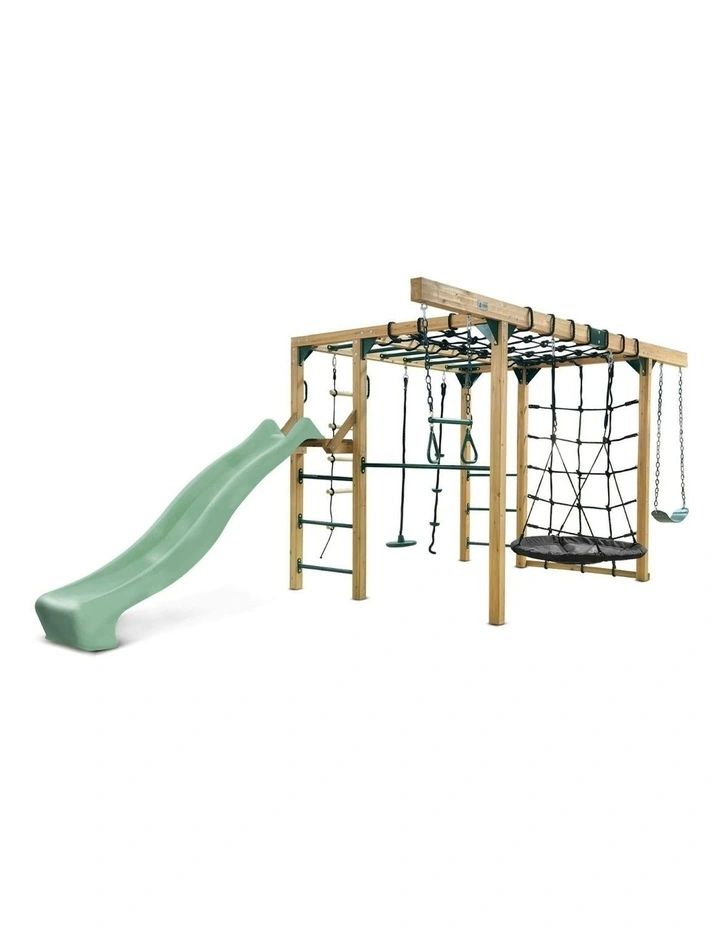Orangutan Monkey Bars Jungle Gym Climbing Frame with 2.2m Slide image 1
