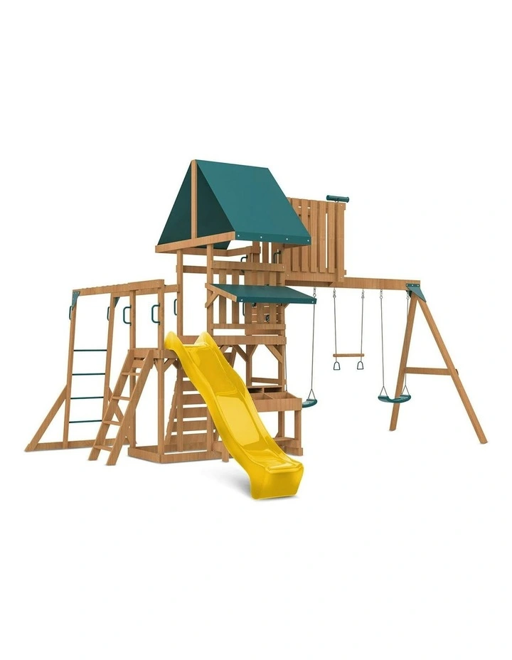 Lifespan Kids Walton Swing Set, Monkey Bars & Play Centre with 2.2m Slide in Yellow image 1