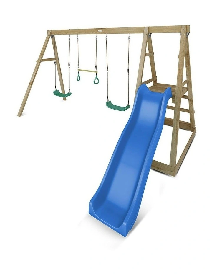 Lifespan Kids Winston Swing Set with Climb & 1.8m Slide in Blue image 2