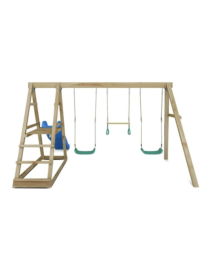 Lifespan Kids Winston Swing Set with Climb & 1.8m Slide in Blue image 3