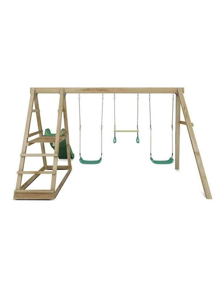 Lifespan Kids Winston Swing Set with Climb & 1.8m Slide in Green image 3