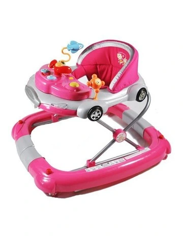 Car Theme Fuchsia Pink Baby Walker Rocker Play Activity Centre