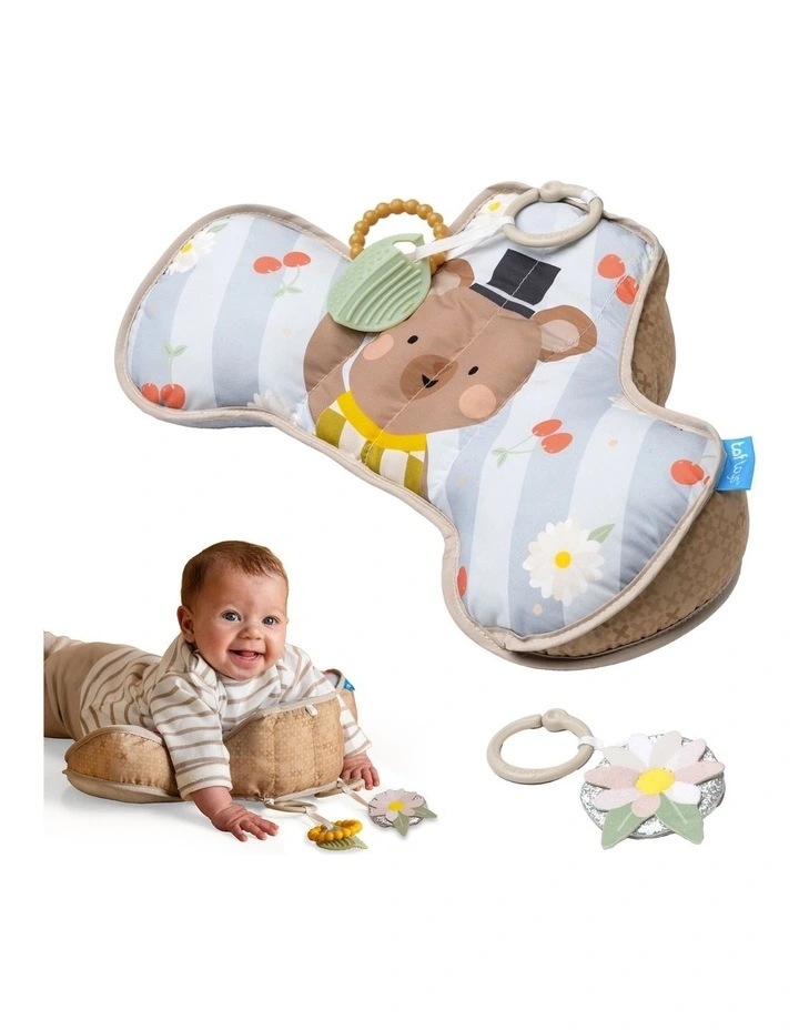 Tummy-Time Bear Pillow in Multi image 2