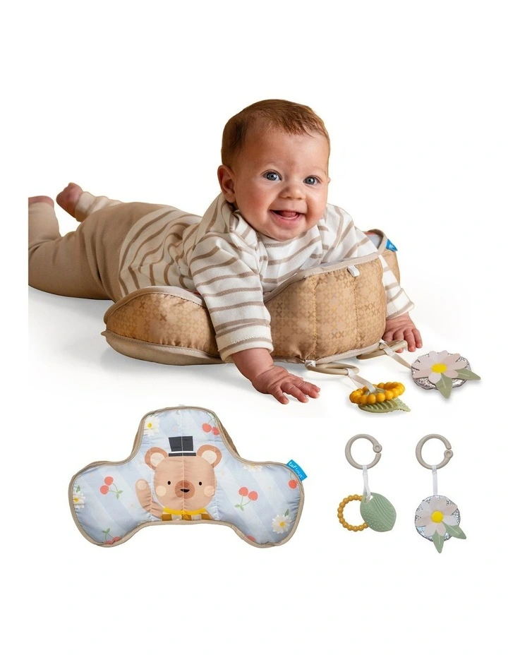 Tummy-Time Bear Pillow in Multi image 3