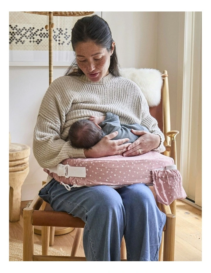 My Brest Friend Original Breastfeeding Pillow - Dusty Rose Geo image 5