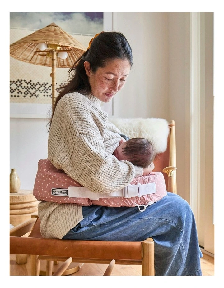 My Brest Friend Original Breastfeeding Pillow - Dusty Rose Geo image 6