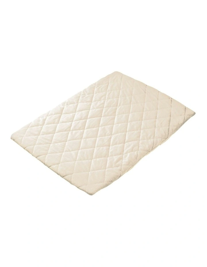 Quilted Co-Sleeper Padded Fitted Sheet in Cream image 1