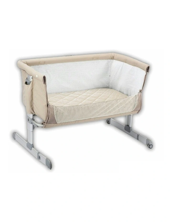 Quilted Co-Sleeper Padded Fitted Sheet in Cream image 2
