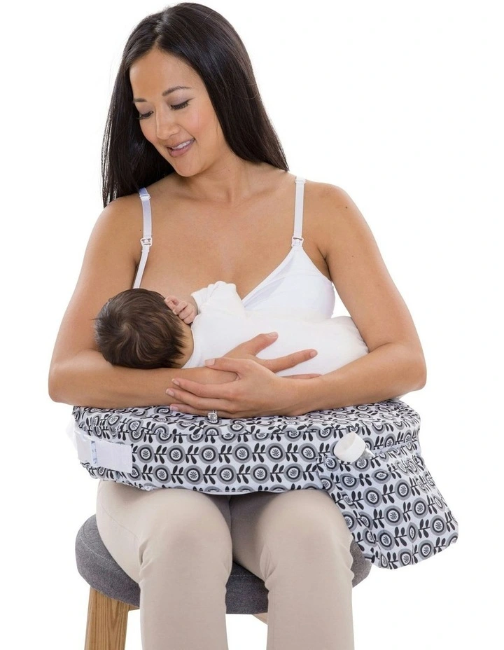Original Nursing Pillow in Midnight Poppy image 4