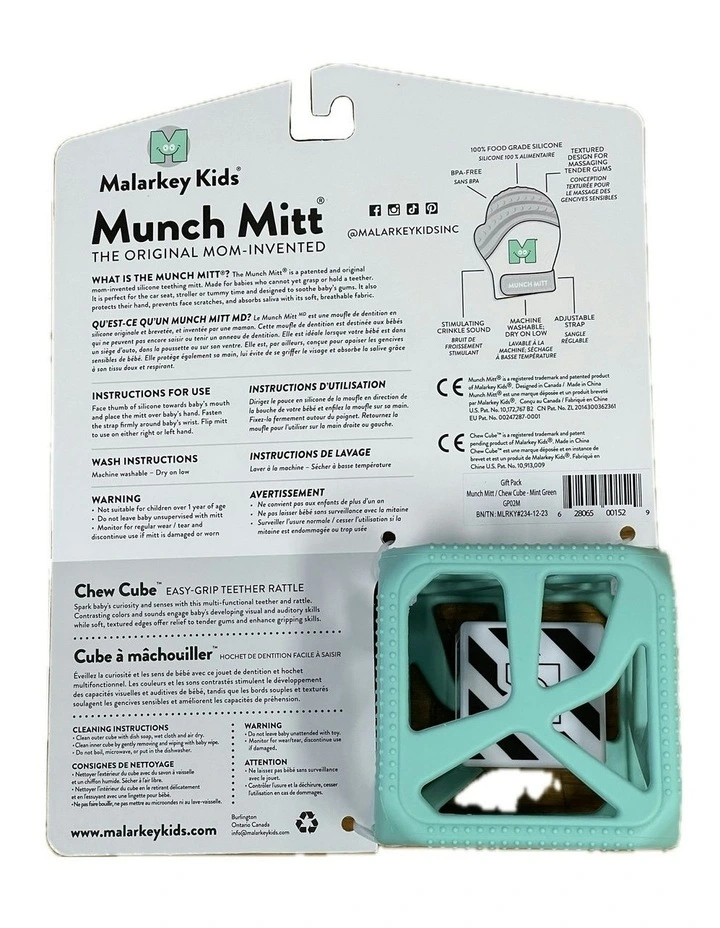 Gift Pack Mitten & Cube in Mint image 2