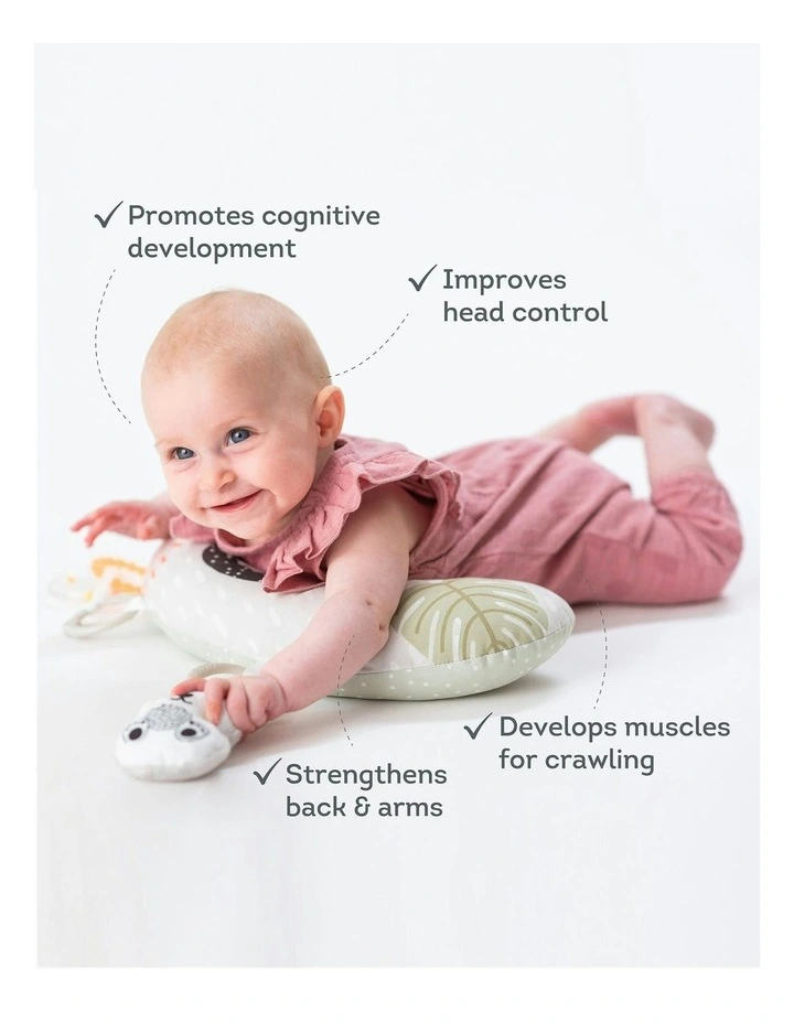 Ergonomic Tummy Time Pillow With Teether And Rattle image 3
