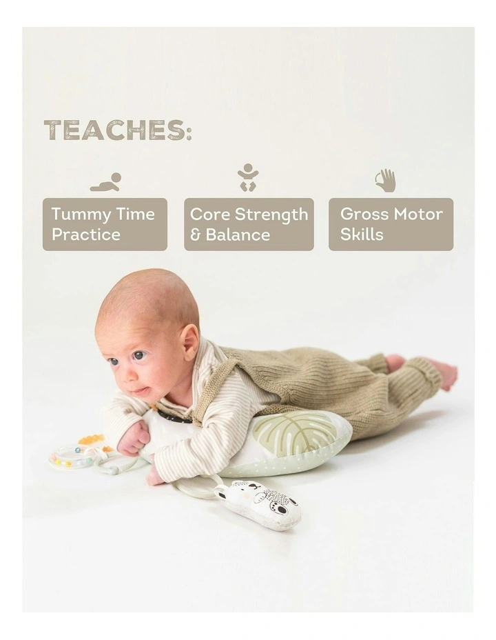Ergonomic Tummy Time Pillow With Teether And Rattle image 4