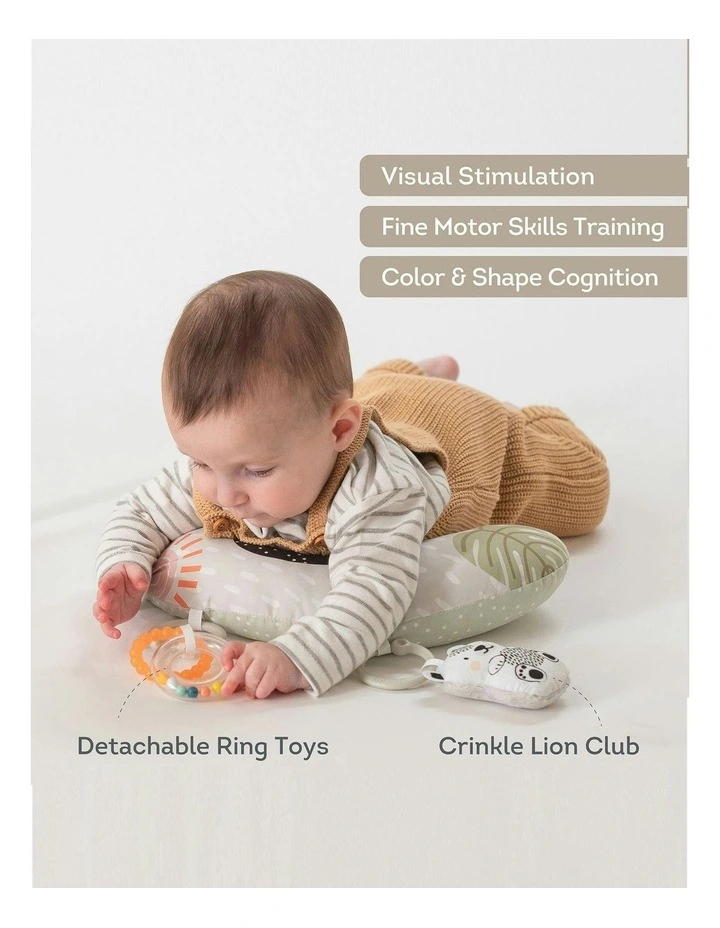 Ergonomic Tummy Time Pillow With Teether And Rattle image 5