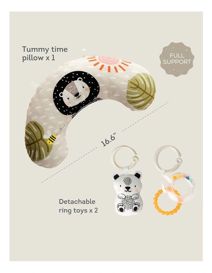 Ergonomic Tummy Time Pillow With Teether And Rattle image 6