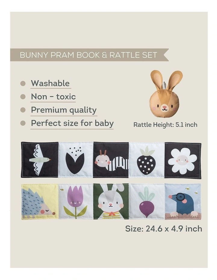 Bunny Pram Book And Toy Set image 2