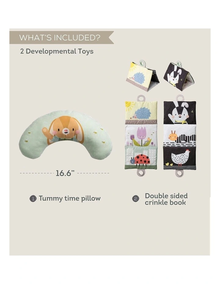 Tummy Time Double-Sided Crinkle Book And Development Cushion image 2
