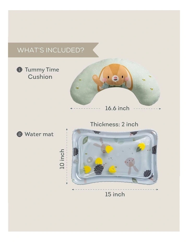 Tummy Time Set With Water Mat And Supportive Cushion image 2