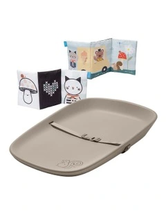 Sensory Change Mat And Crinkle Book in Beige