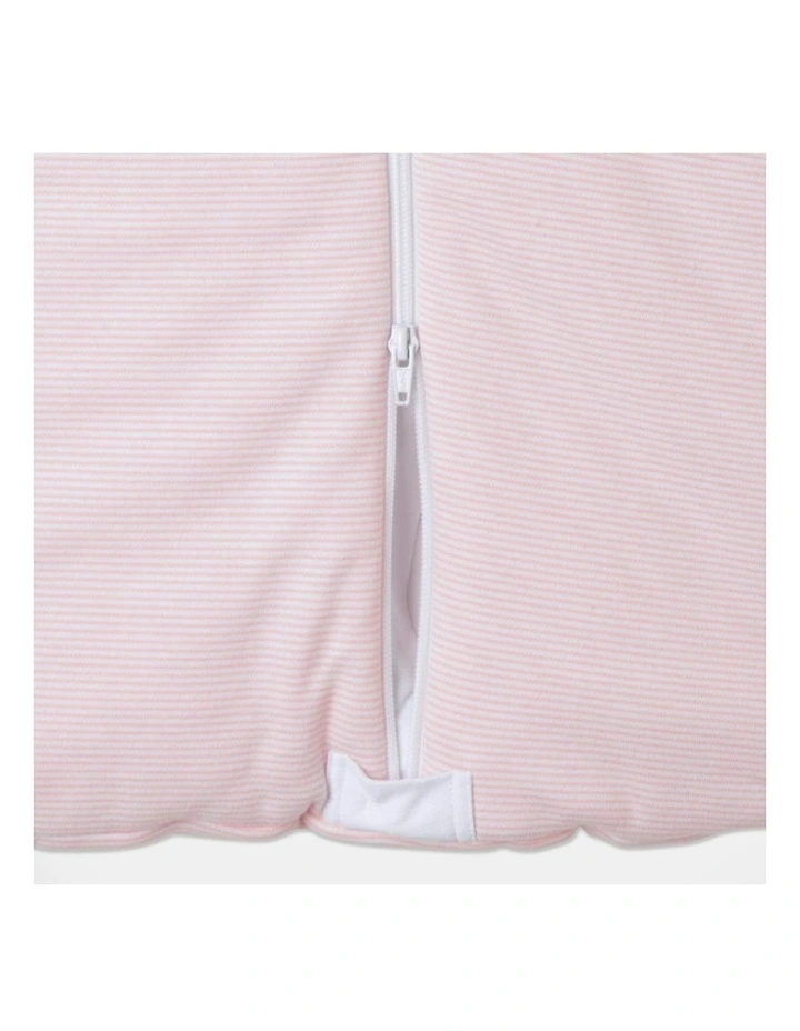 Yarn Dyed Stripe Long Sleeve Padded Cosi Bag in Pink image 3