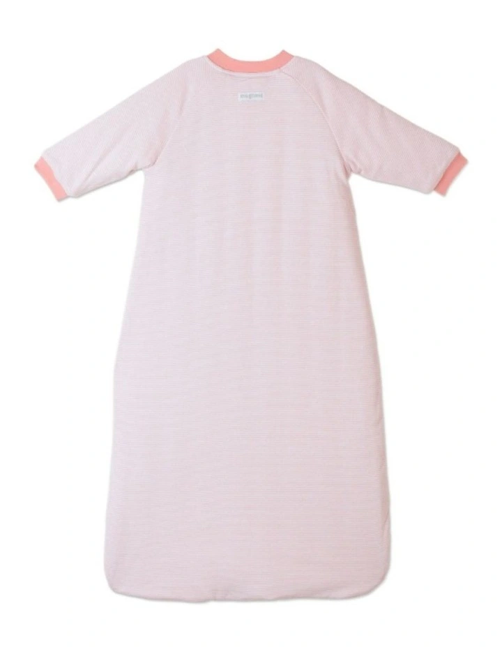 Yarn Dyed Stripe Long Sleeve Padded Cosi Bag in Pink image 5