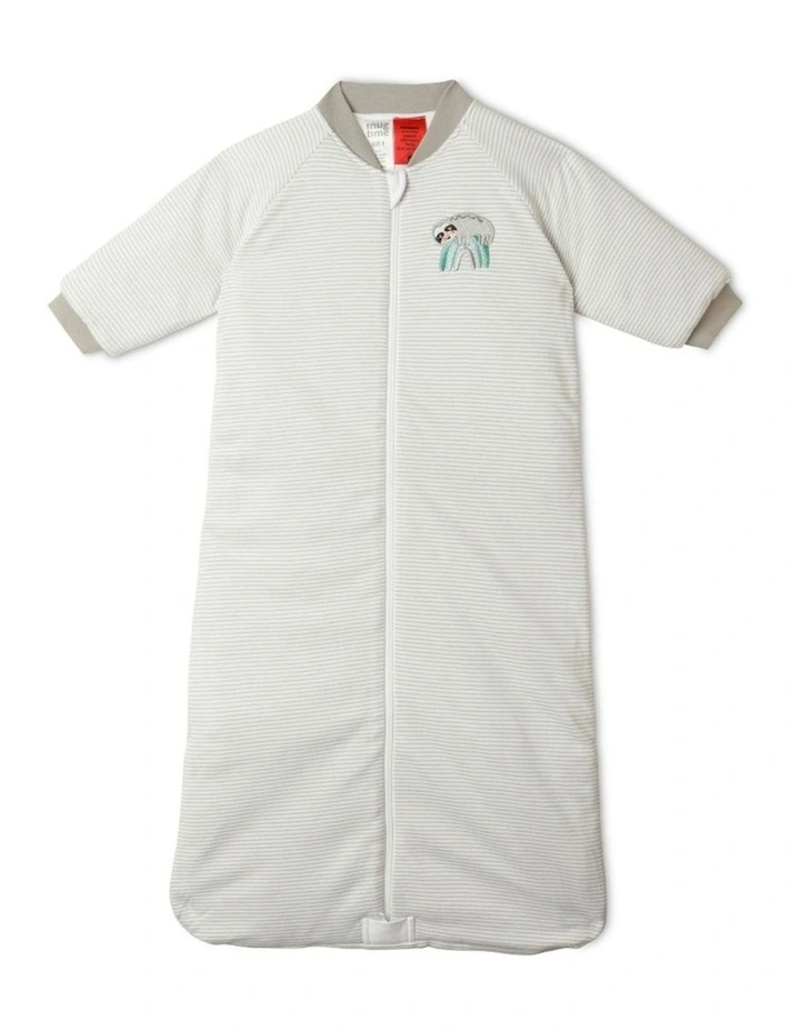 Yarn Dyed Stripe Long Sleeve Padded Cosi Bag in Grey image 1