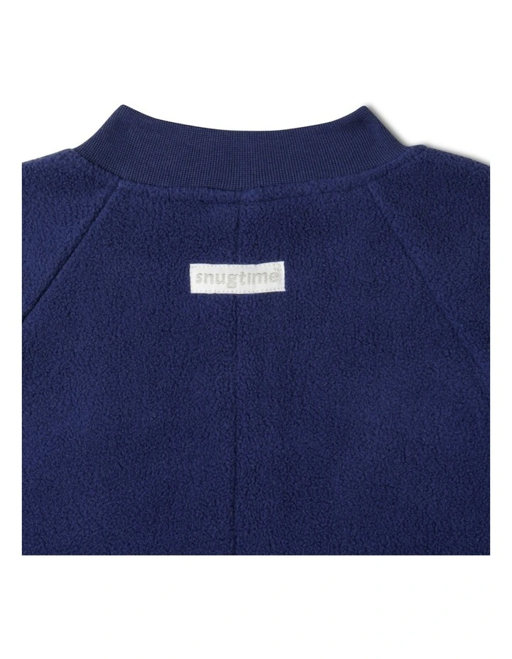 Lined Polar Fleece Blanket Sleeper in Navy image 7